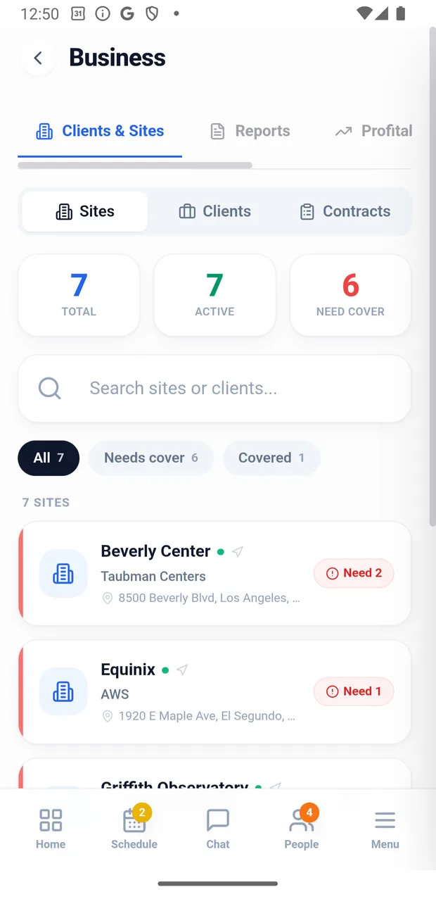 Garrizon — Clients & sites