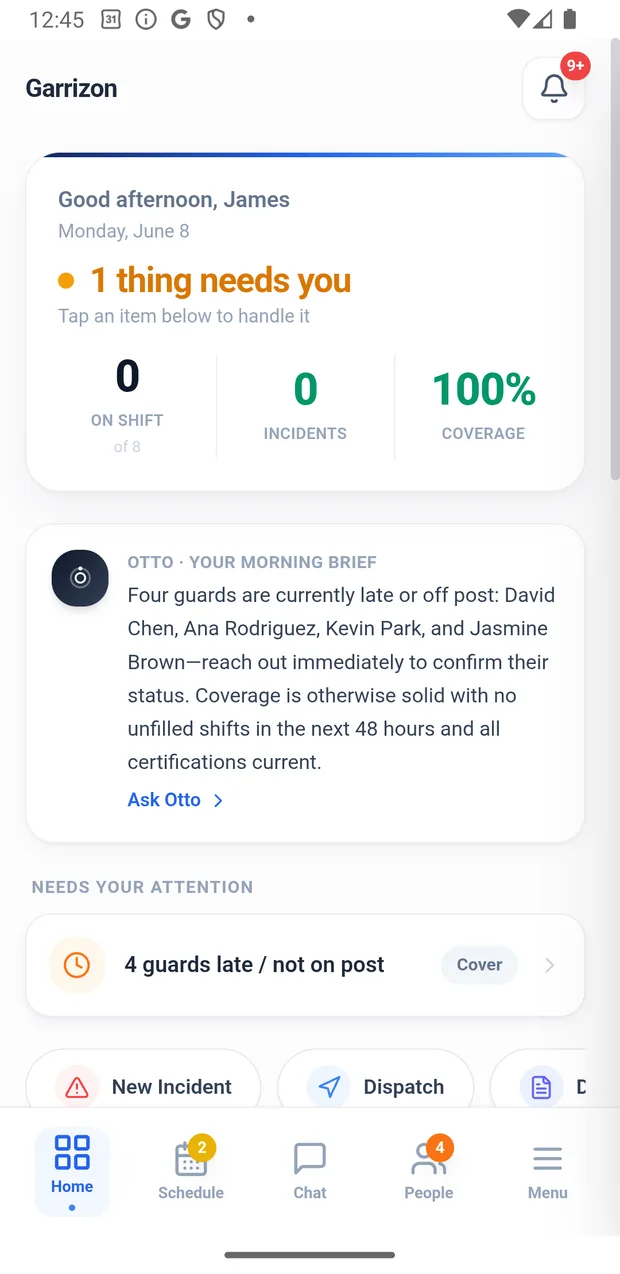 Garrizon Guard App — real app screenshot