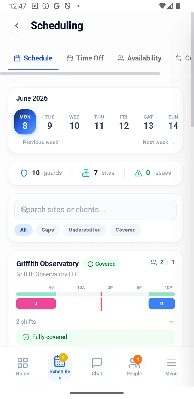 Garrizon — Drag-and-drop scheduling